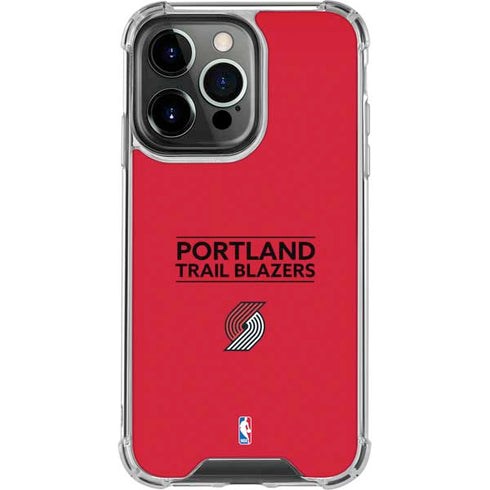 NBA Portland Trail Blazers Standard - Red iPhone 16 Pro Clear Case